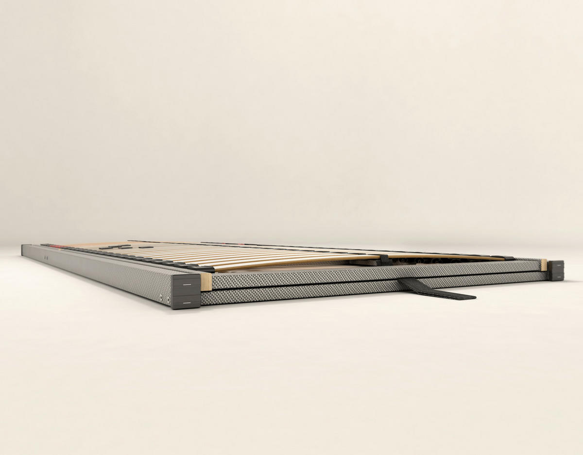 LATTENROST 90/200 cm Kopfteil, Fußteil verstellbar, Buche  - Birkefarben/Grauweiß, Basics, Holz (90/200cm) - Schlaraffia