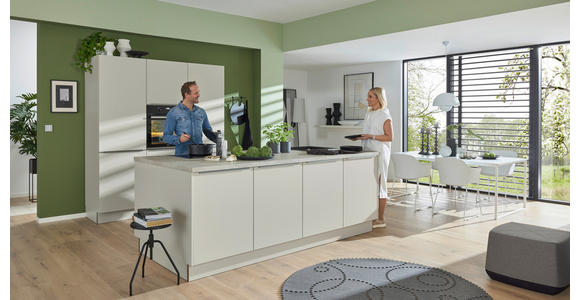 EINBAUKÜCHE - Platinfarben/Grau, Design, Holzwerkstoff - Dieter Knoll