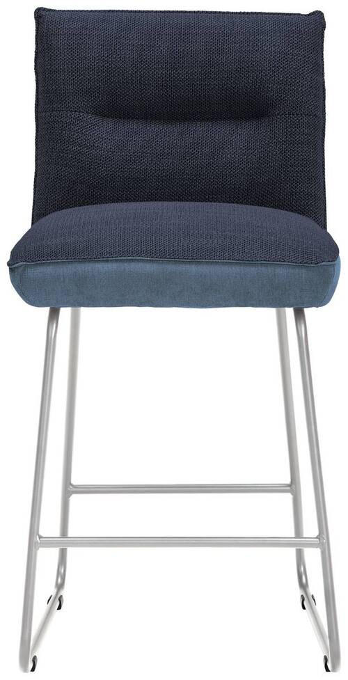 TRESENSTUHL Flachgewebe Blau, Edelstahlfarben, Dunkelblau Stahl Stoffauswahl, Typenauswahl, Gestellauswahl  - Blau/Edelstahlfarben, Design, Textil/Metall (48/92/54cm) - Dieter Knoll