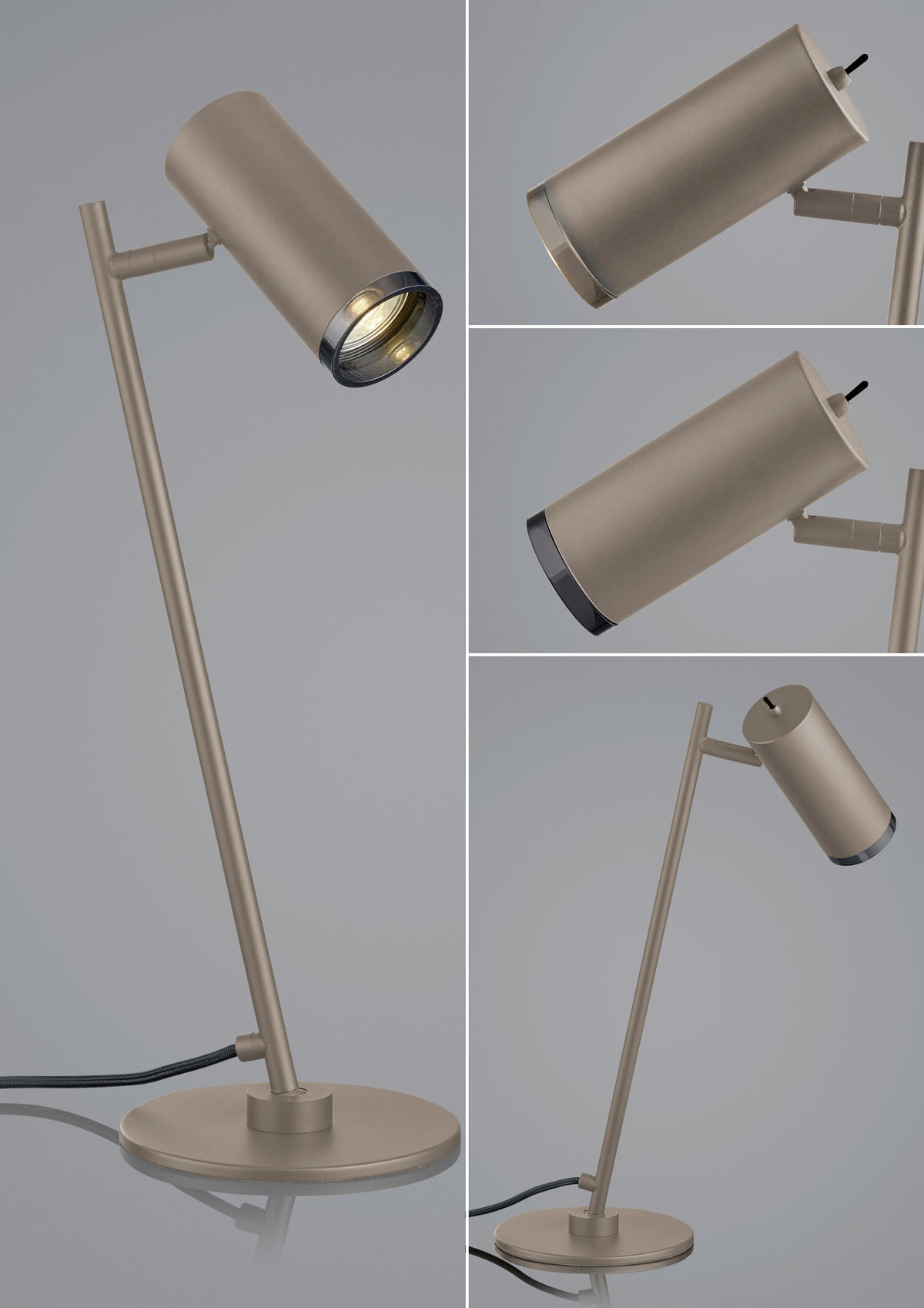 TISCHLEUCHTE 50 cm  - Taupe/Greige, Design, Metall (50cm) - Hell