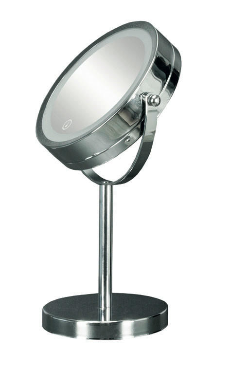 Kleine Wolke Leuchtspiegel Bright Mirror Chrom 17.5x29.5x12 cm