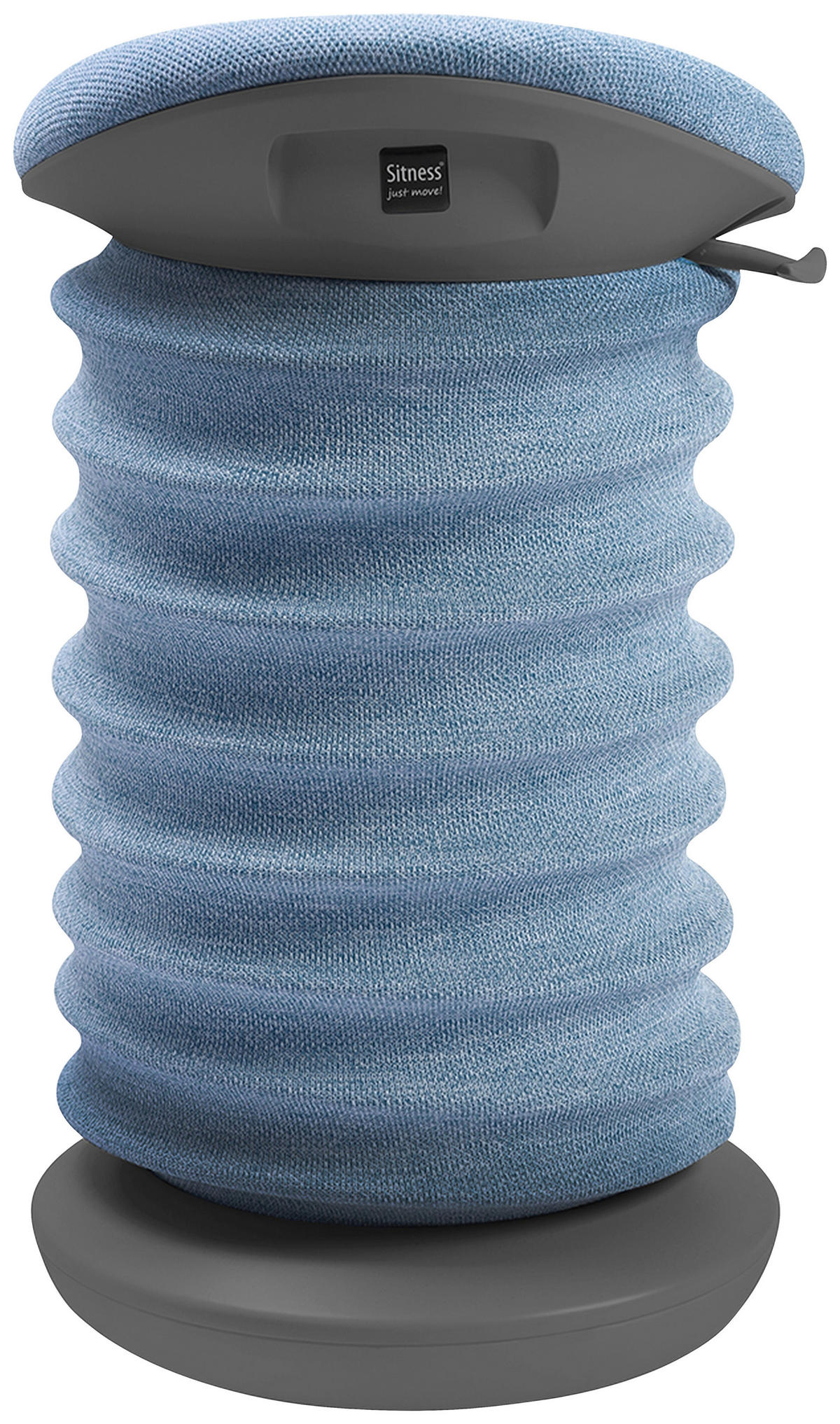 BÜROHOCKER 37,5/53-64/36 cm  - Grau/Hellblau, Design, Kunststoff/Textil (37,5/53-64/36cm) - Topstar
