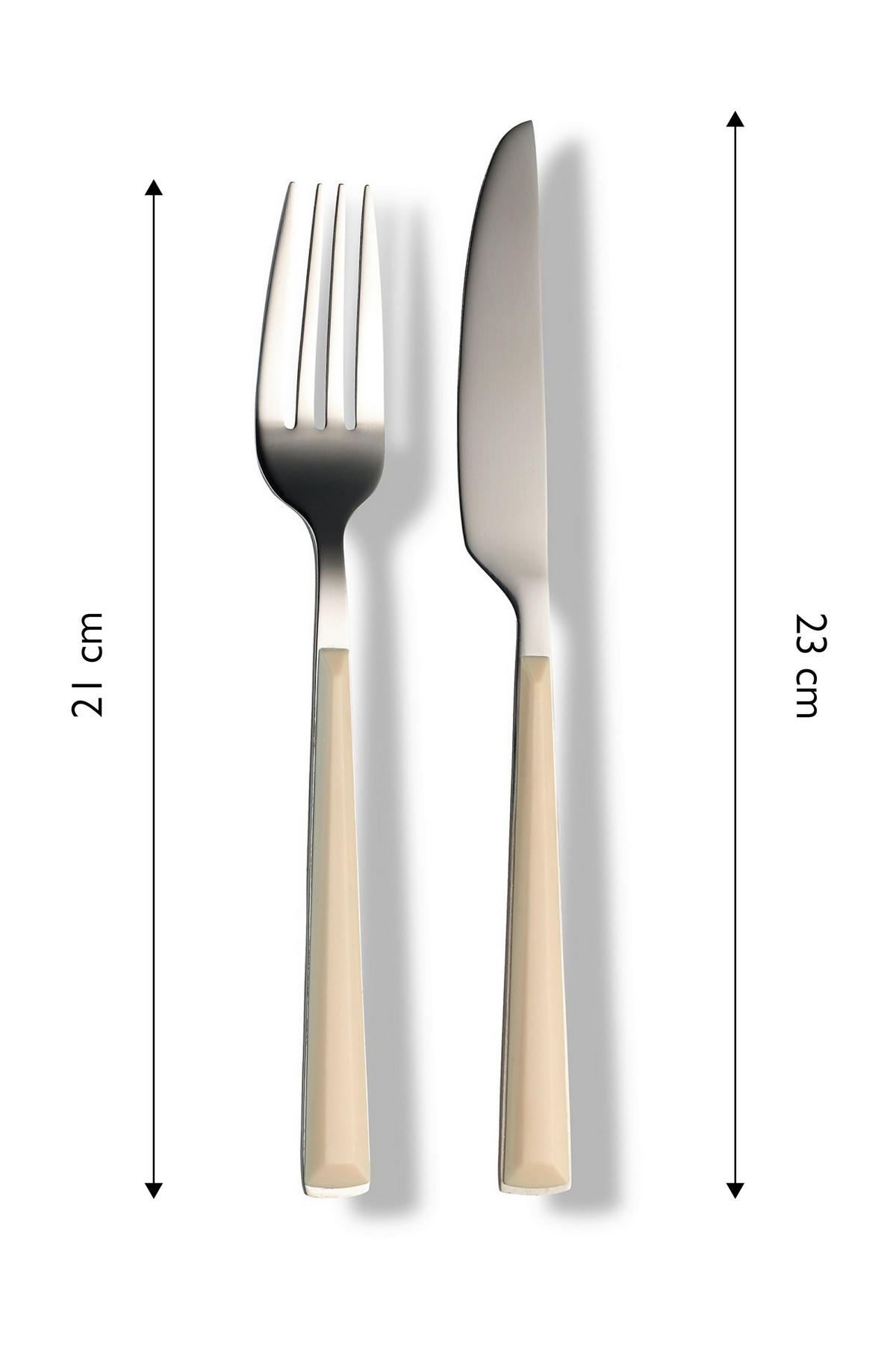 BESTICKSET  16 delar  - silver/cremefärgad, Basics, metall/plast - Echtwerk