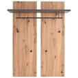 GARDEROBE 5-teilig  in 261/201/38 cm  - Eichefarben/Dunkelgrau, Design, Holzwerkstoff (261/201/38cm) - Voleo