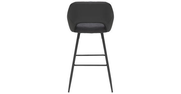 BARHOCKER in Metall, Textil Anthrazit, Schwarz - Anthrazit/Schwarz, Design, Textil/Metall (53/103/56cm) - Carryhome