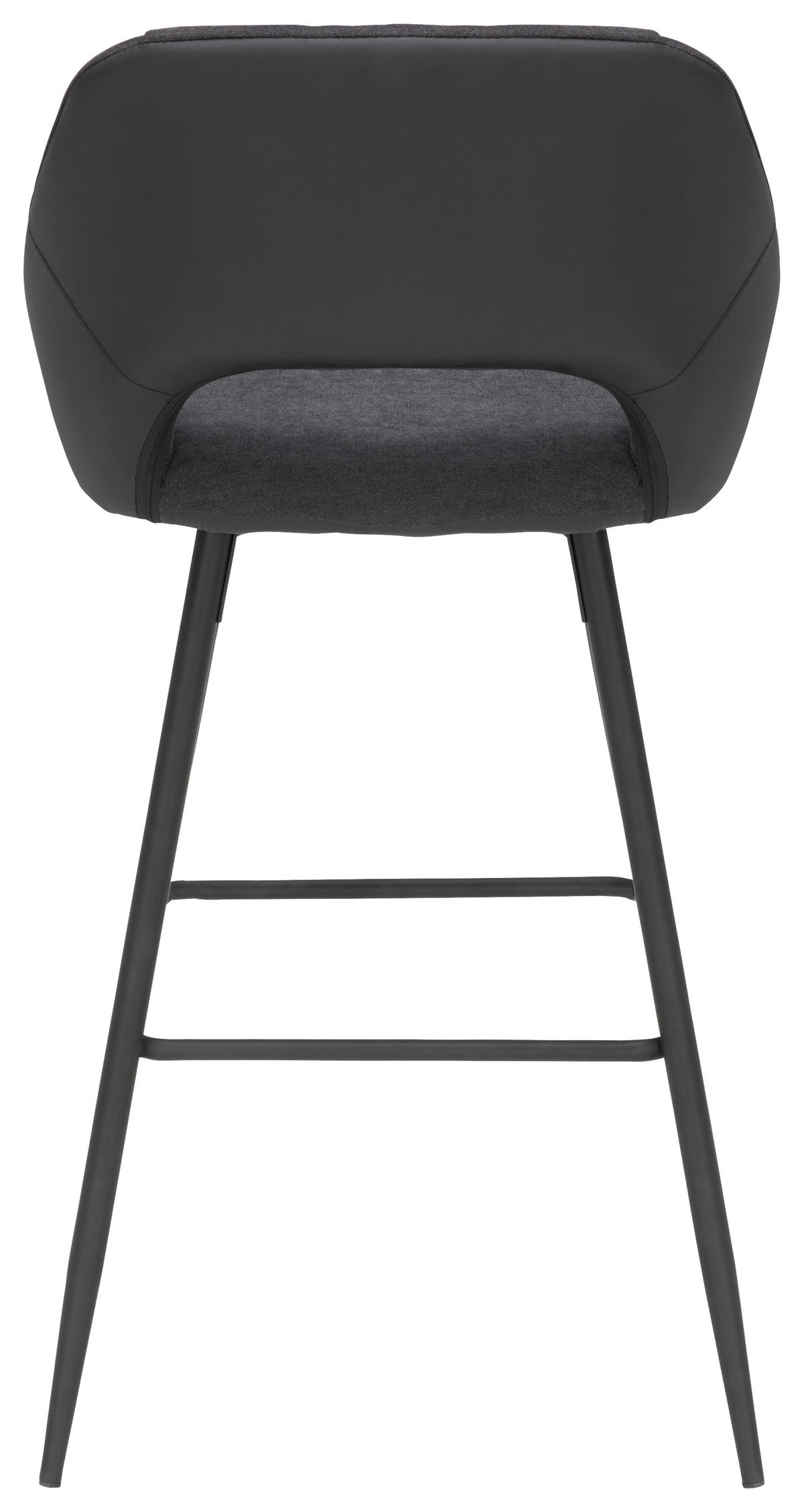 BAROVÁ ŽIDLE, antracitová, černá - černá/antracitová, Design, kov/textil (53/103/56cm) - Carryhome