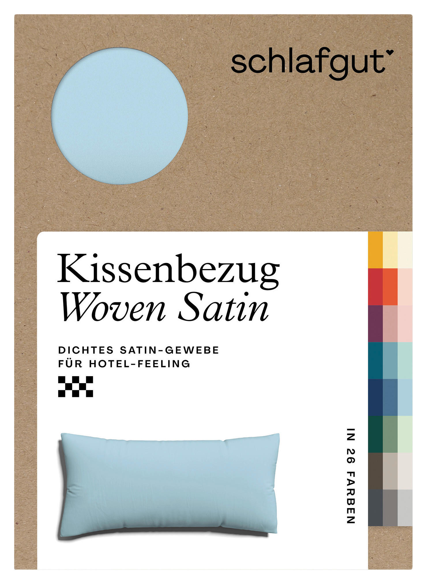 KOPFKISSENBEZUG - Hellblau, Basics, Textil (40/80cm) - Schlafgut