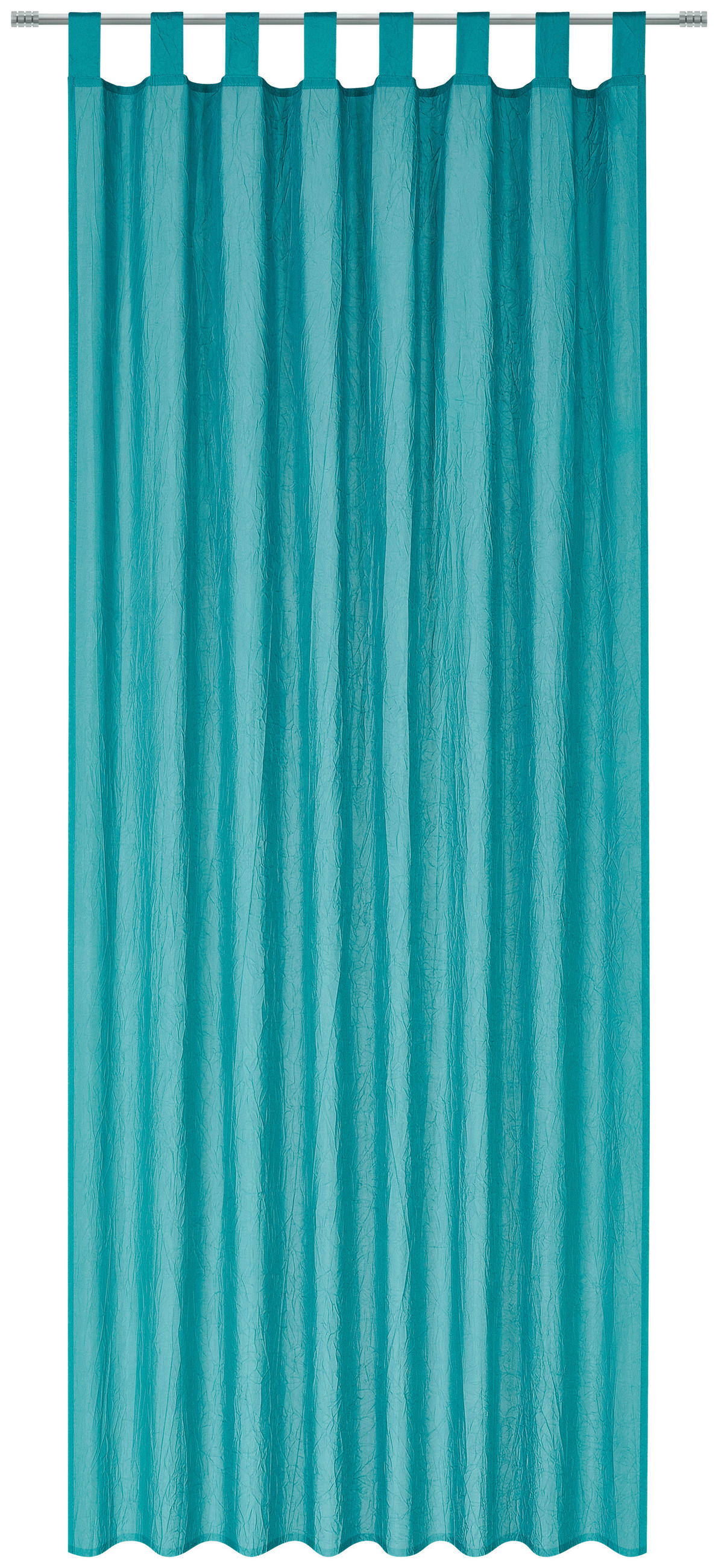 Perdea Cu Bride opac  - turcoaz, Design, textil (135/245cm) - Boxxx