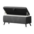 BETTBANK 145/45/50 cm   - Schwarz, Trend, Holz/Textil (145/45/50cm) - Esposa