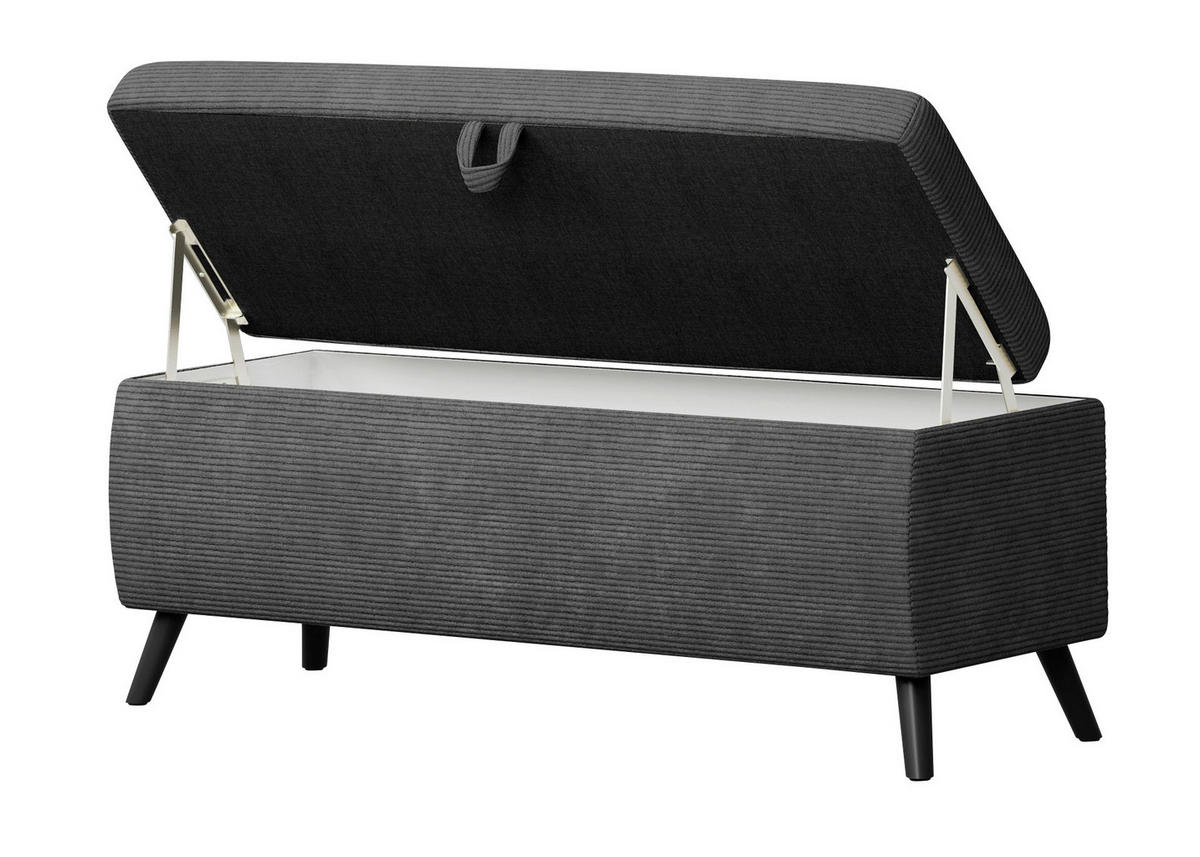 BETTBANK 145/45/50 cm   - Schwarz, Trend, Holz/Holzwerkstoff (145/45/50cm) - Esposa