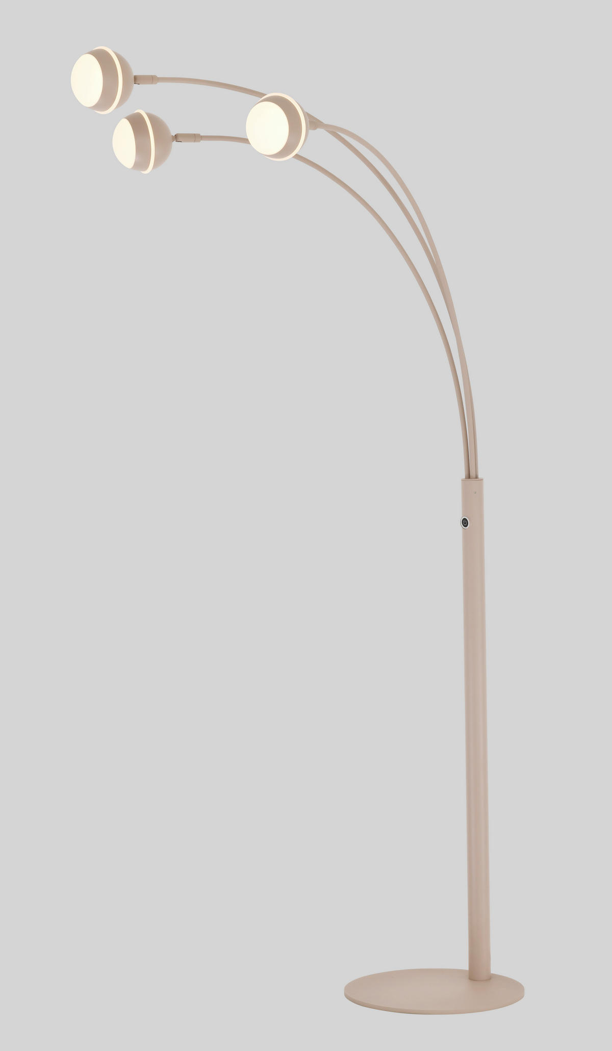 LED-STEHLEUCHTE Biarritz 78/170/79 cm  - Sandfarben/Schwarzchrom, Design, Kunststoff/Metall (78/170/79cm)