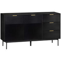 SIDEBOARD Dodoma  in 140/80/40 cm  - Goldfarben/Schwarz, Design, Holzwerkstoff/Metall (140/80/40cm) - Livetastic