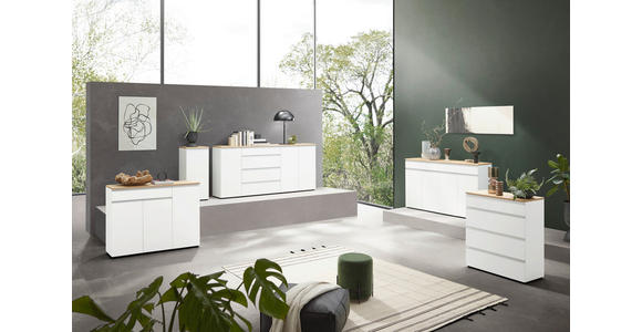 KOMMODE  in 45/102/41 cm  - Eichefarben/Silberfarben, Design, Holz/Holzwerkstoff (45/102/41cm) - Dieter Knoll