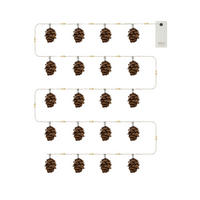 LICHTERKETTE 200 cm  - Braun, KONVENTIONELL, Metall (200cm)