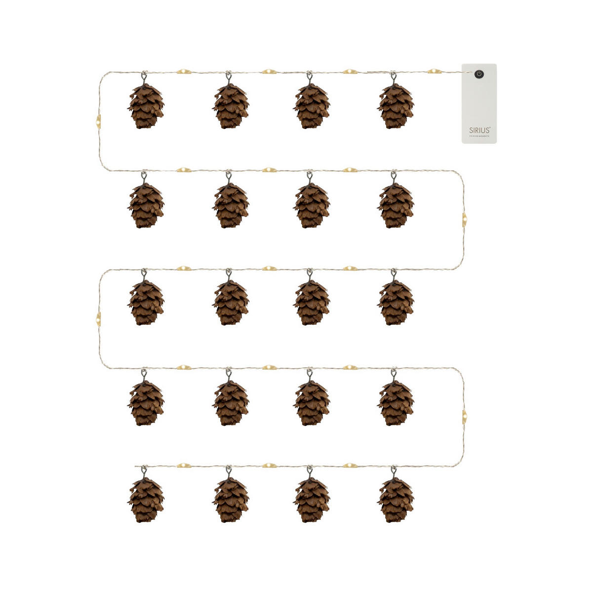 LICHTERKETTE 200 cm  - Braun, KONVENTIONELL, Metall (200cm)