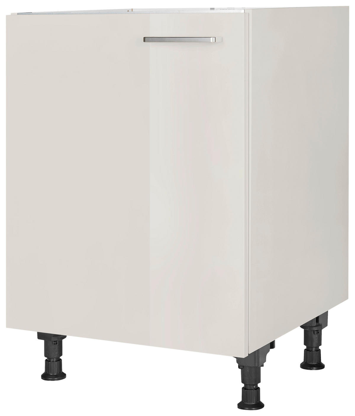 SPÜLENUNTERSCHRANK 60/87/56 cm  in Hellgrau  - Edelstahlfarben/Hellgrau, MODERN, Holzwerkstoff/Metall (60/87/56cm) - Nobilia