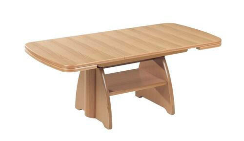COUCHTISCH Eiche furniert 90-130,5/65/56-75 cm rechteckig Eichefarben  - Eichefarben, KONVENTIONELL, Holzwerkstoff (90-130,5/65/56-75cm) - Venda
