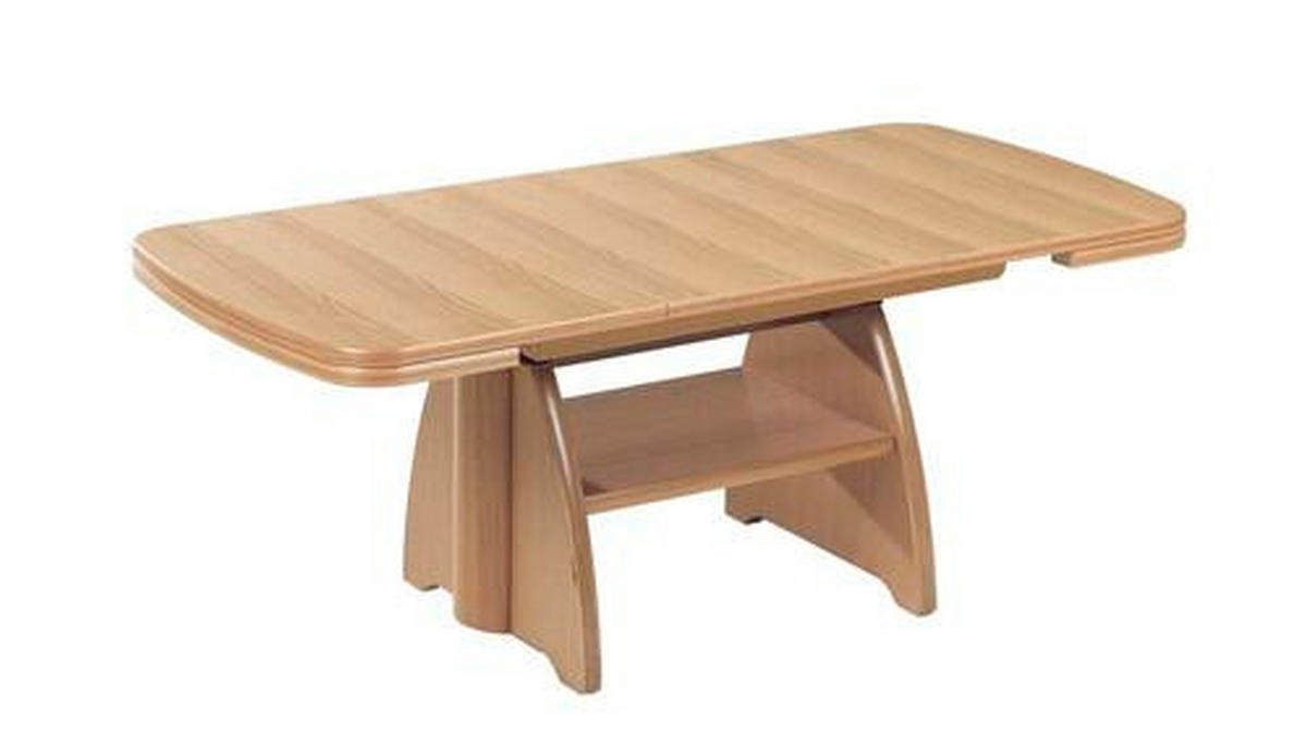COUCHTISCH Eiche furniert 90-131/65/56-75 cm rechteckig Eichefarben  - Eichefarben, KONVENTIONELL, Holzwerkstoff (90-131/65/56-75cm) - Venda