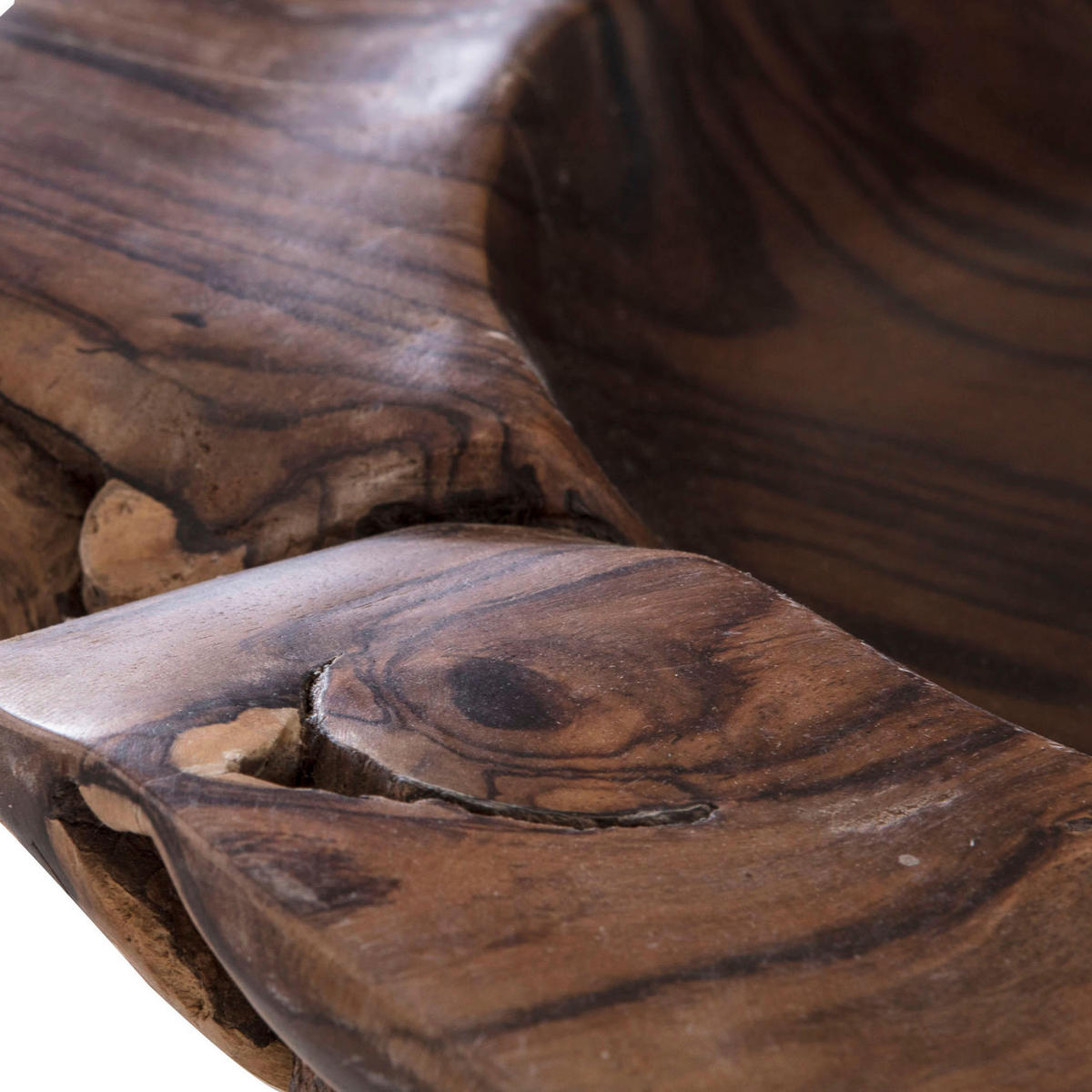DEKOSCHALE - Hellbraun/Dunkelbraun, Natur, Holz (50/10/50cm)