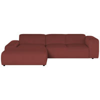 ECKSOFA HANNAH Rot Cord  - Rot/Schwarz, Design, Kunststoff/Textil (200/304cm) - MID.YOU