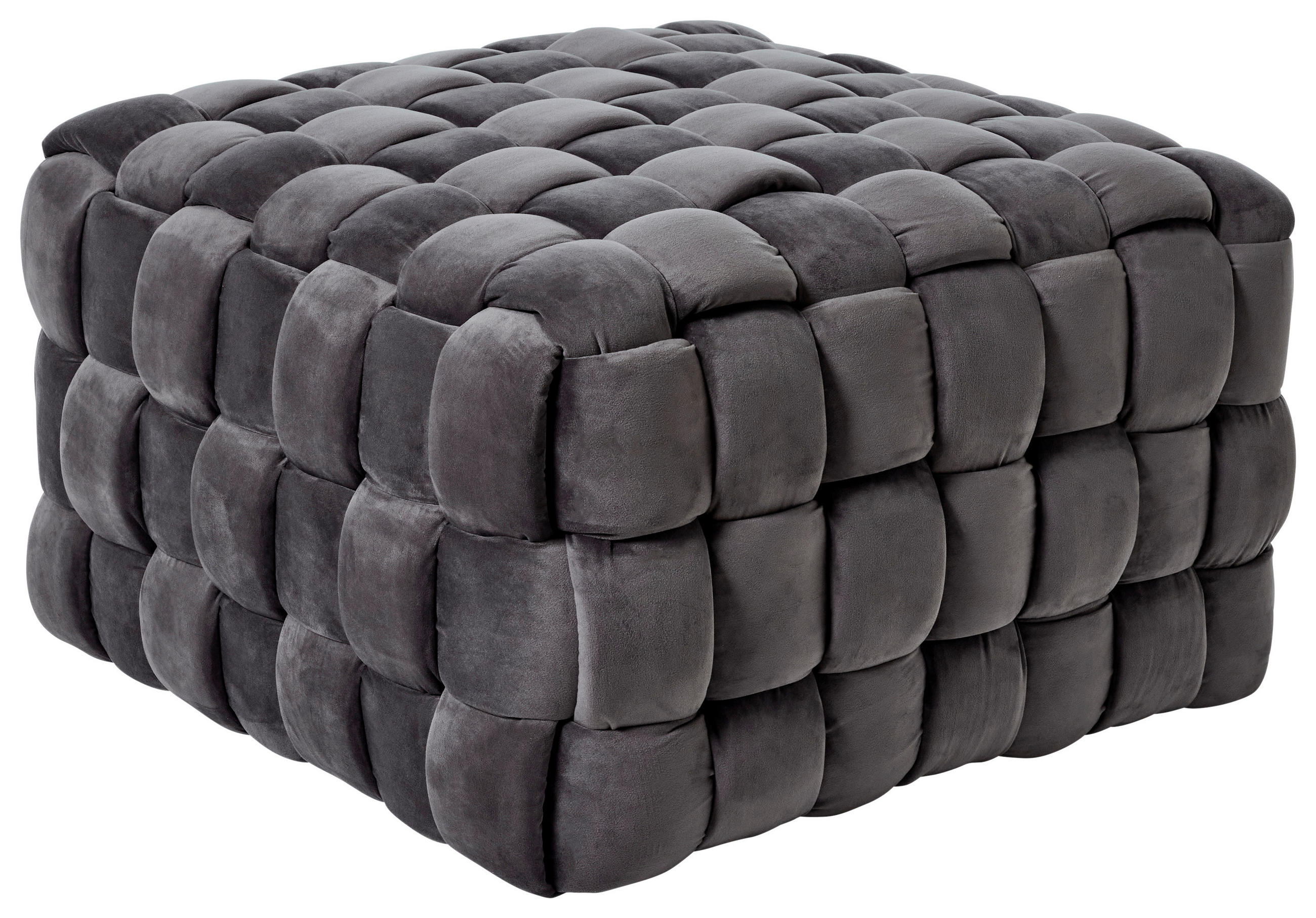 SITZWÜRFEL Samt  - Grau, MODERN, Textil (78/43/78cm)