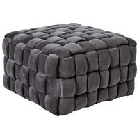 SITZWÜRFEL Samt  - Grau, MODERN, Textil (78/43/78cm)
