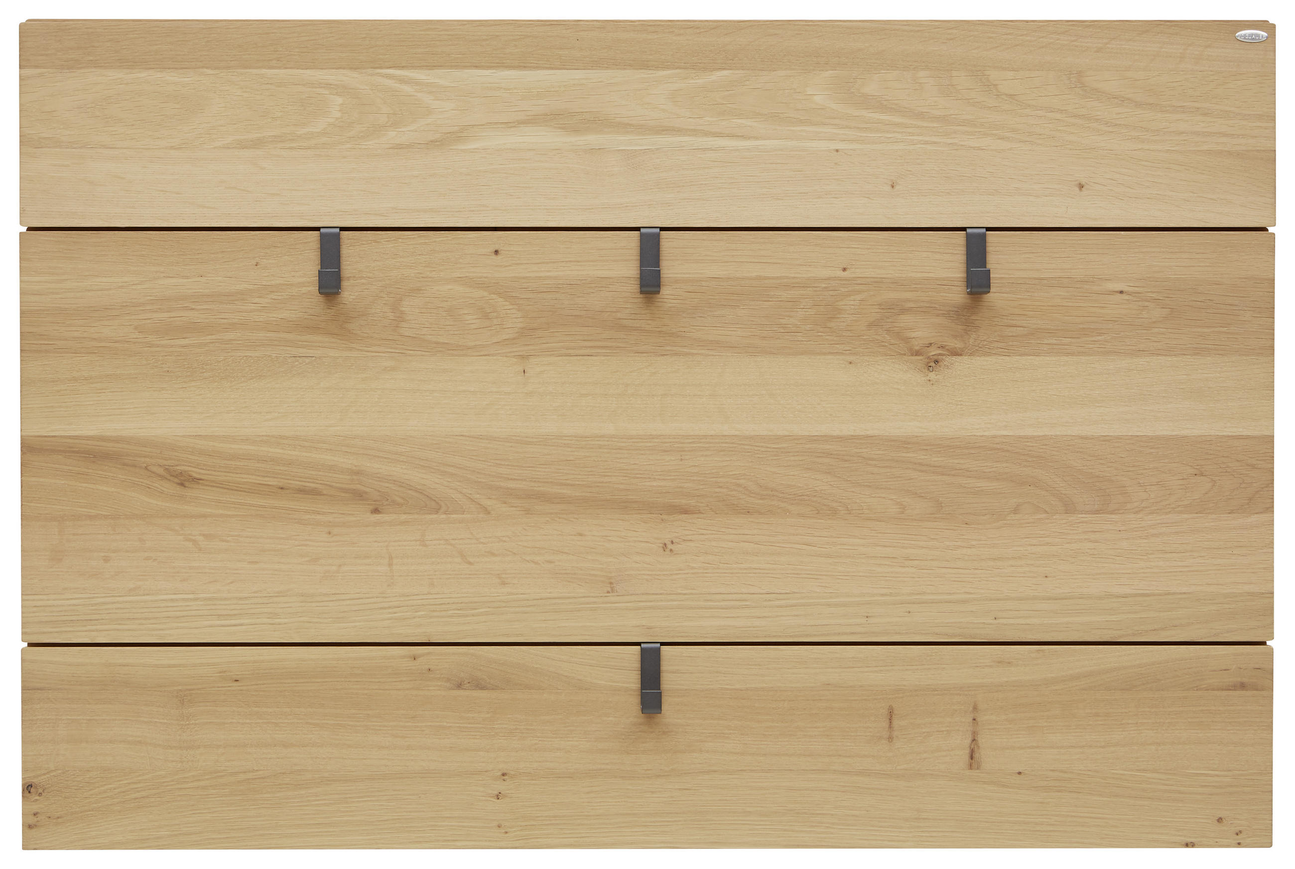 Thumbnail - Voglauer Garderobenpaneel, Eiche, Holz, Wildeiche, furniert, mehrschichtige Massivholzplatte (Tischlerplatte), 96x63.9x5...