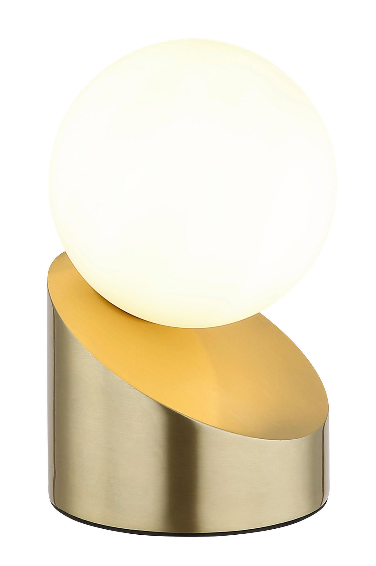 LED-TISCHLEUCHTE 10/16 cm   - Messingfarben/Schwarz, Design, Glas/Kunststoff (10/16cm) - Globo