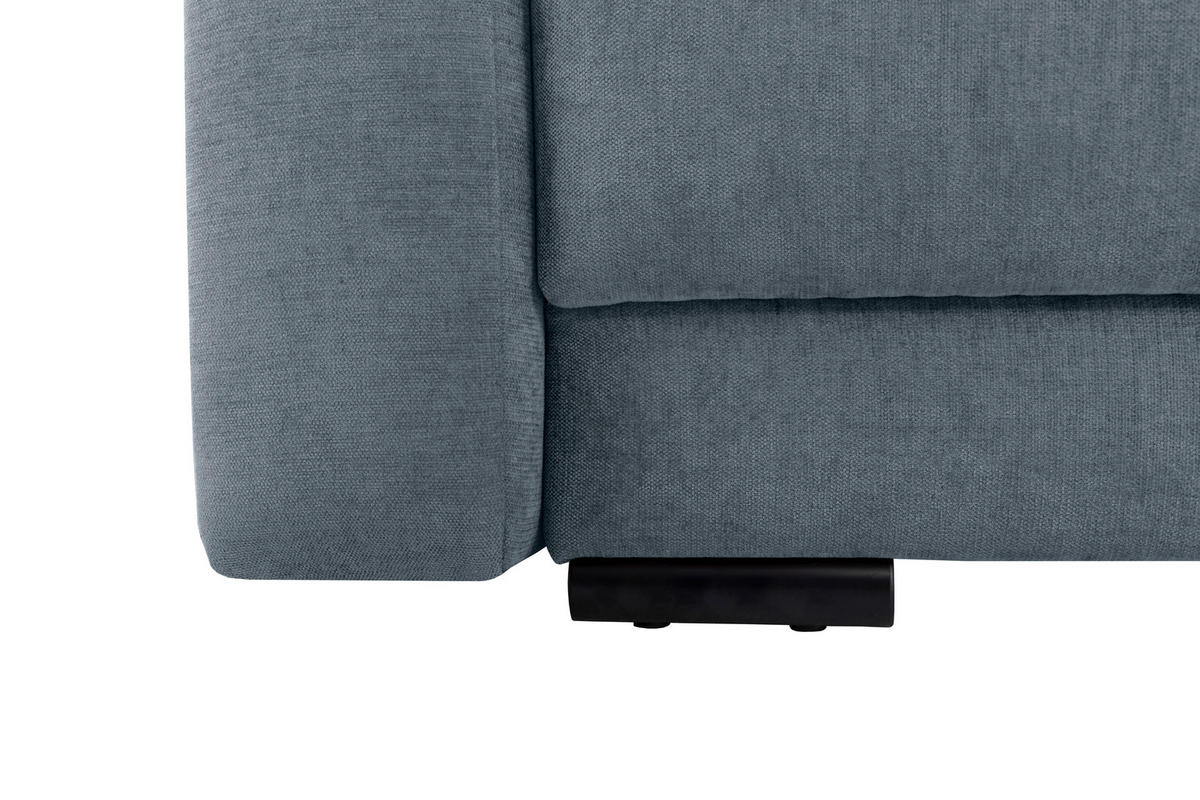 2-SITZER-SOFA in Chenille Blau  - Blau/Schwarz, Konventionell, Kunststoff/Textil (233/90/110cm) - MID.YOU