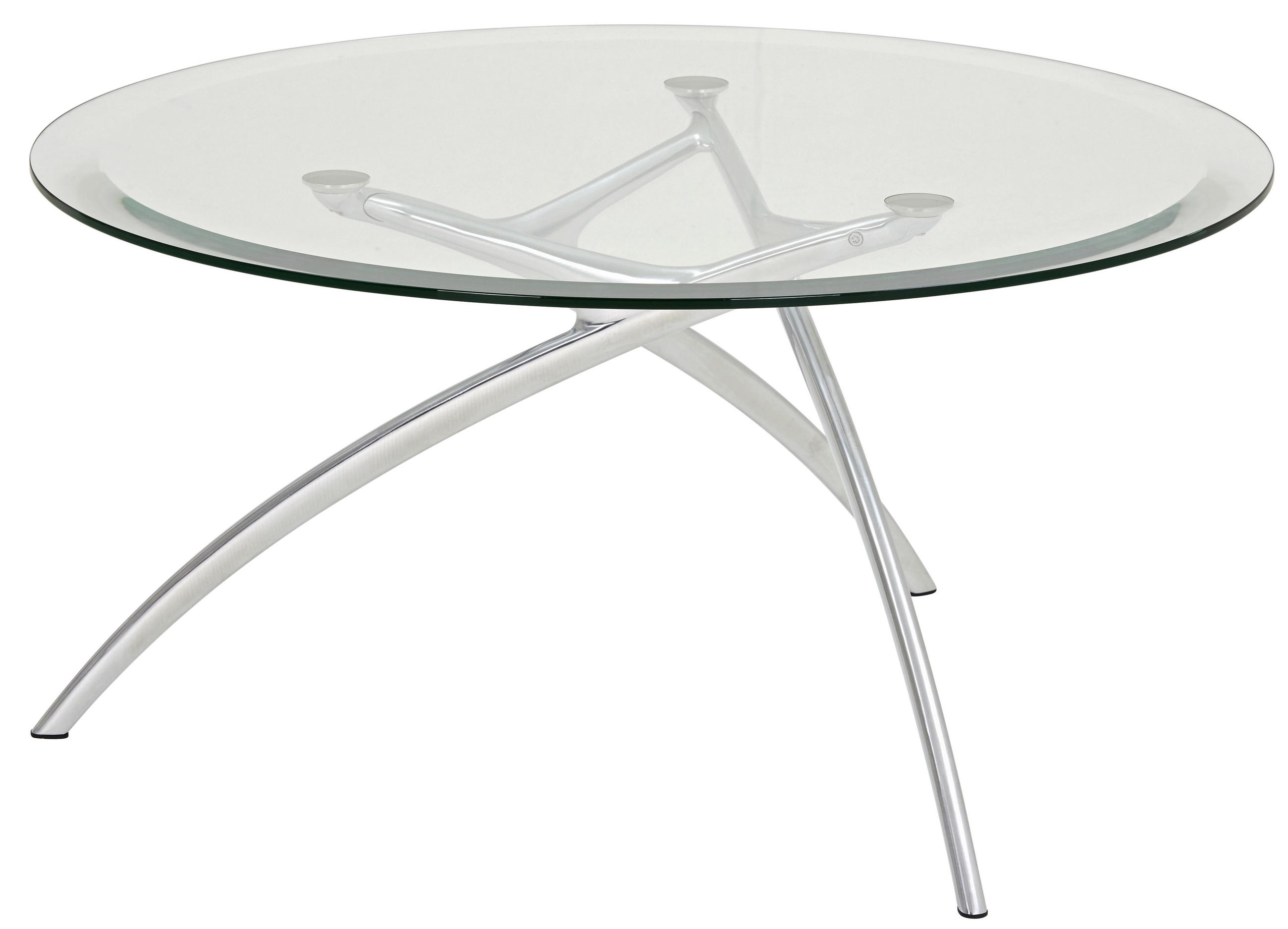 Couchtisch in Metall, Glas 90/90/44 cm