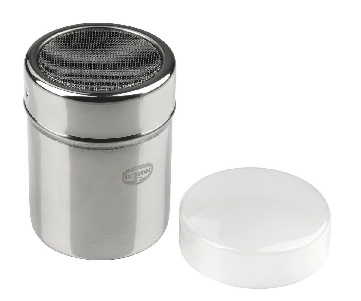 PUDERZUCKERSTREUER - Edelstahlfarben, Basics, Kunststoff/Metall (6/8cm) - Dr.Oetker
