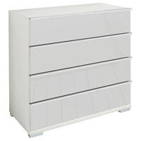 KOMMODE  in 75/82/42 cm  - Chromfarben/Weiß, Basics, Glas/Holzwerkstoff (75/82/42cm) - Venda