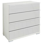 KOMMODE  in 75/82/42 cm  - Chromfarben/Weiß, Basics, Glas/Holzwerkstoff (75/82/42cm) - Venda