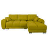 ECKSOFA in Mikrofaser Grün  - Silberfarben/Grün, Design, Textil/Metall (256/175cm) - Livetastic