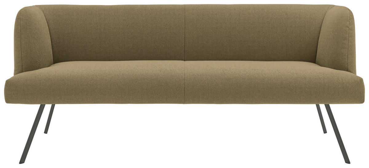 SITZBANK 230/87/64 cm  in Anthrazit, Waldgrün  - Waldgrün/Anthrazit, Design, Textil/Metall (230/87/64cm) - Venjakob