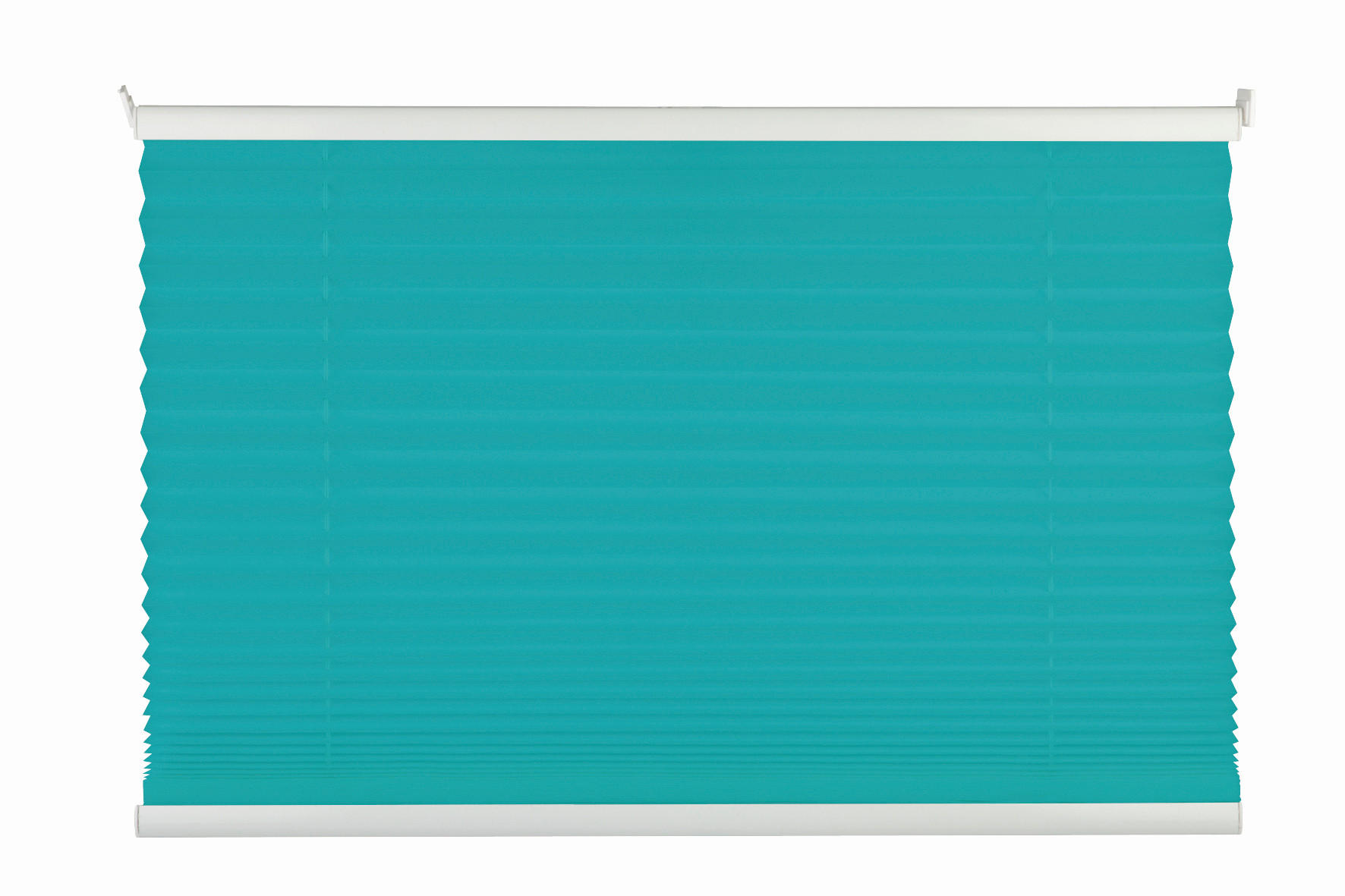 PLISSEE  halbtransparent   60/130 cm   - Blau, Basics, Textil (60/130cm)