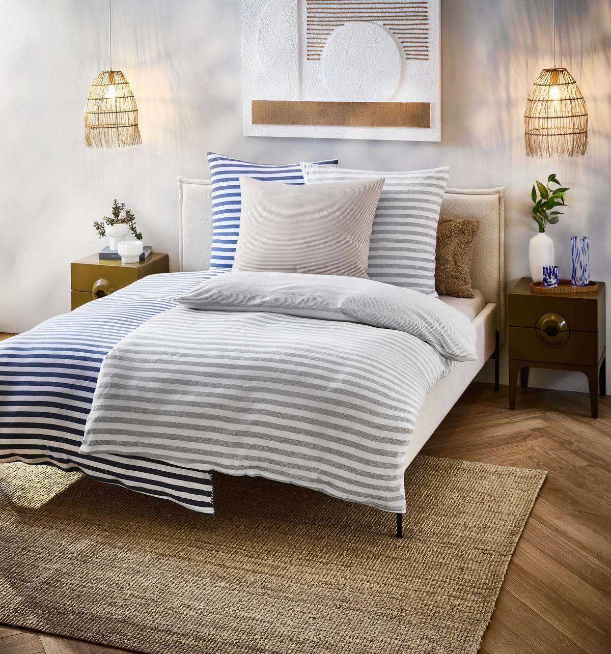 WENDEBETTWÄSCHE Jersey 135/200 cm  - Taupe, KONVENTIONELL, Textil (135/200cm) - Bio:Vio