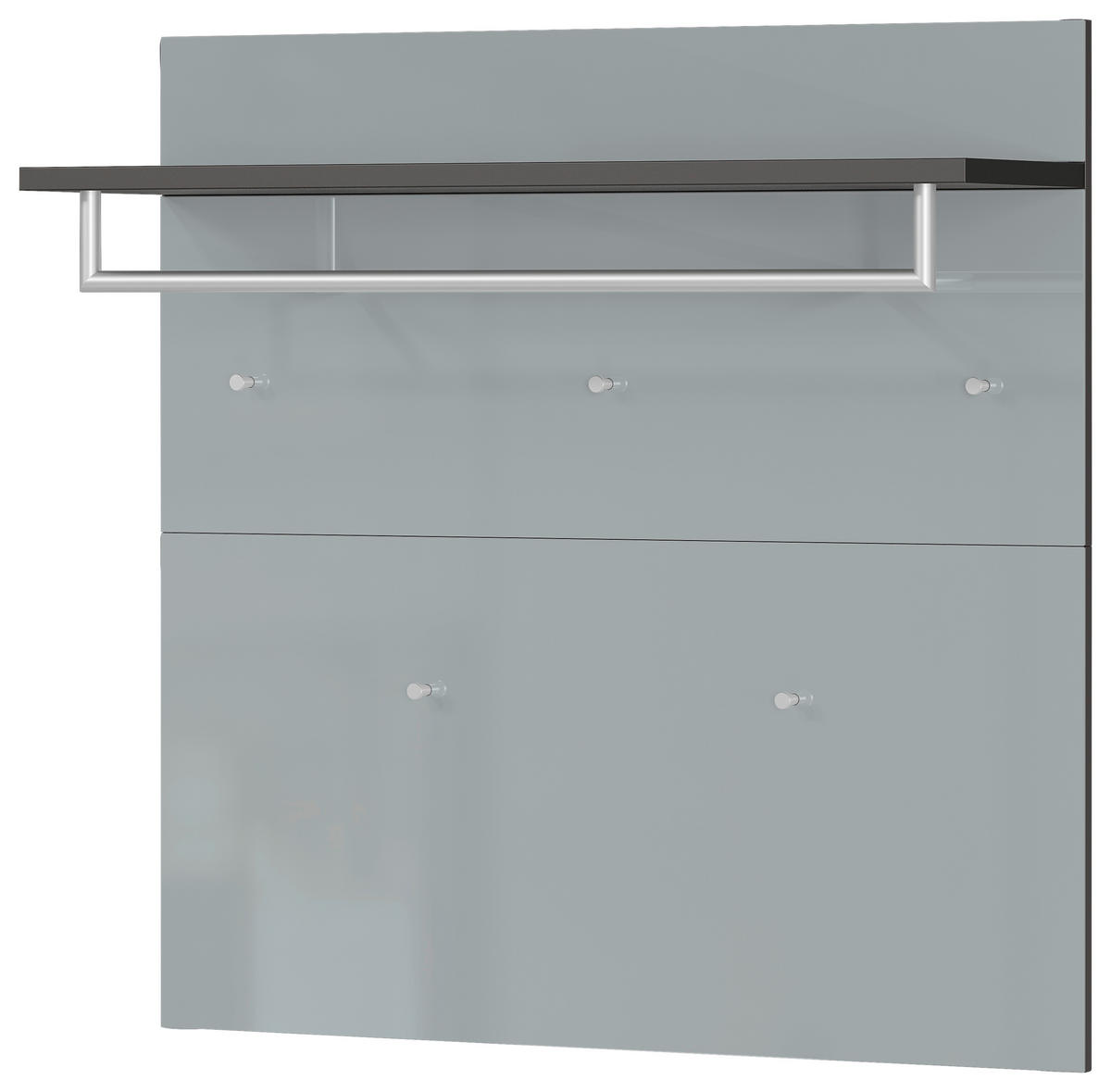 GARDEROBENPANEEL  in 97/96/30 cm  - Silberfarben/Graphitfarben, MODERN, Glas/Holzwerkstoff (97/96/30cm) - Germania