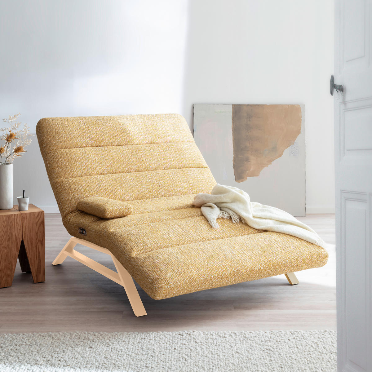 RELAXLIEGE Chenille Gelb  - Gelb/Orange, Design, Textil/Metall (120/54-113/158-198cm) - Pure Home Lifestyle
