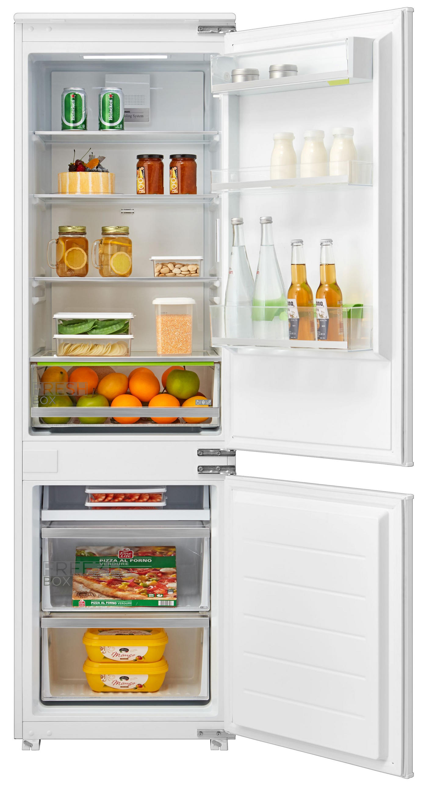 KÜHL-GEFRIER-KOMBINATION KG178FENF  - Weiß, Basics, Metall (54/54,5/177cm) - Midea