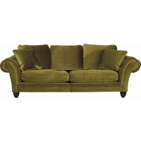 MEGA POHOVKA, textil, zelená - tmavě hnědá/zelená, Design, dřevo/textil (273/85/110cm) - Ambia Home