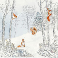 SERVIETTE    - Multicolor, Basics, Papier (17.5/17.5cm)