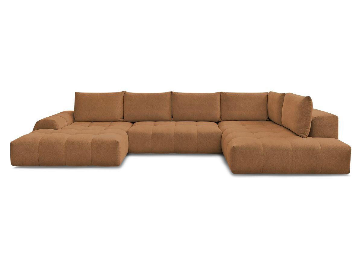 ECKSCHLAFSOFA EVEREST  mit Rücken echt, Armteil links, Armteil rechts Flachgewebe Orange  - Schwarz/Orange, MODERN, Kunststoff/Textil (198/423/212cm)