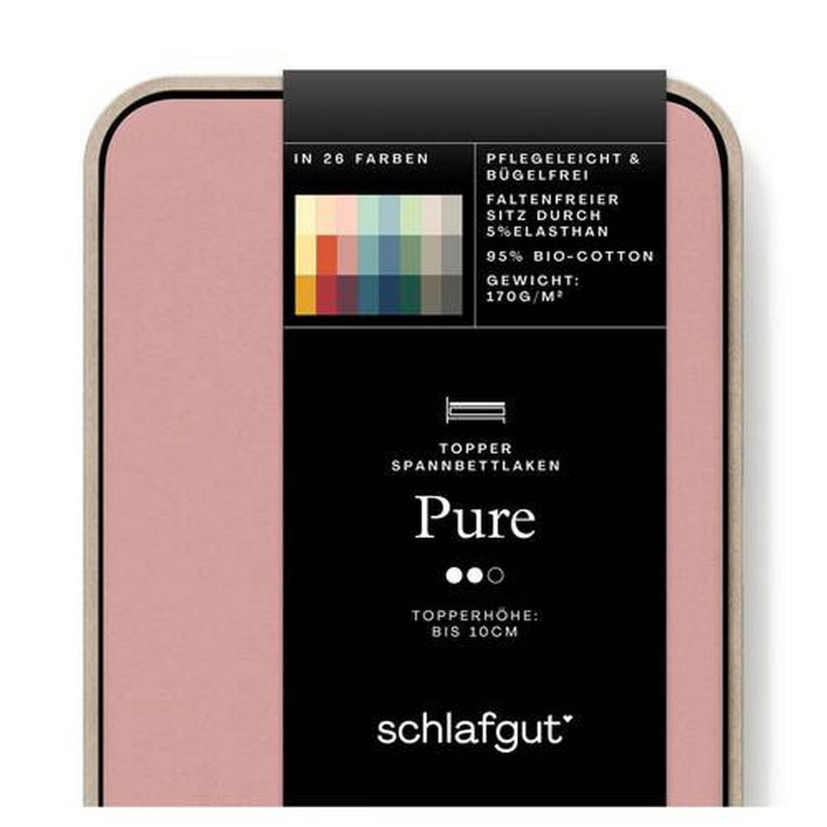 TOPPER-SPANNLEINTUCH 180-200/200-220 cm Jersey  - Altrosa, Basics, Textil (180-200/200-220cm) - Schlafgut