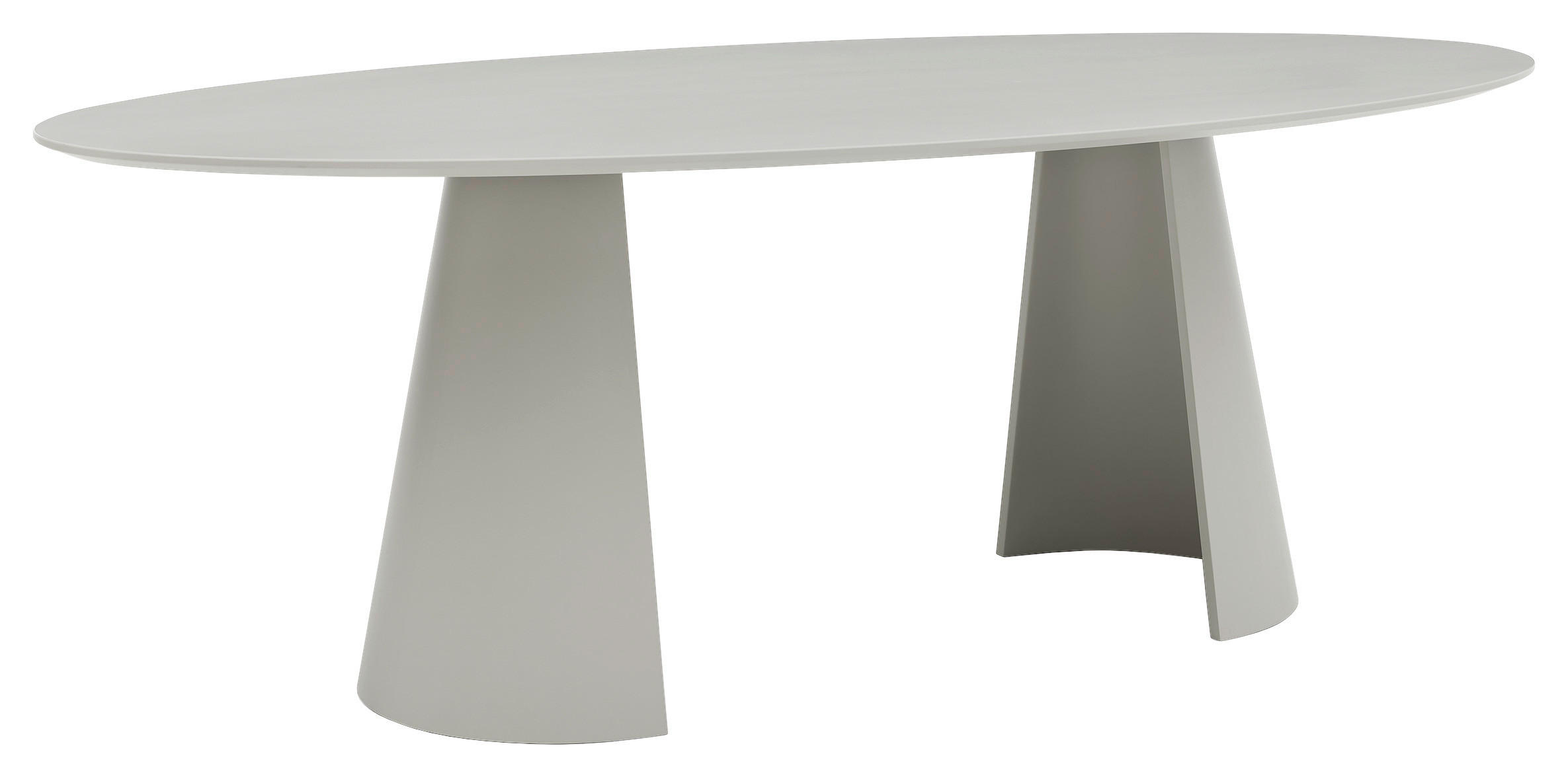 ESSTISCH oval Grau  - Grau, Design, Holzwerkstoff (220/115/75cm) - Musterring