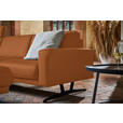 ECKSOFA in Echtleder Cognac  - Cognac/Anthrazit, KONVENTIONELL, Leder/Metall (182/324cm) - Ambiente