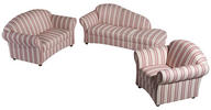 RÉCAMIERE Rot, Beige Flachgewebe  - Beige/Rot, Design, Holz/Textil (191/83/81cm) - Max Winzer