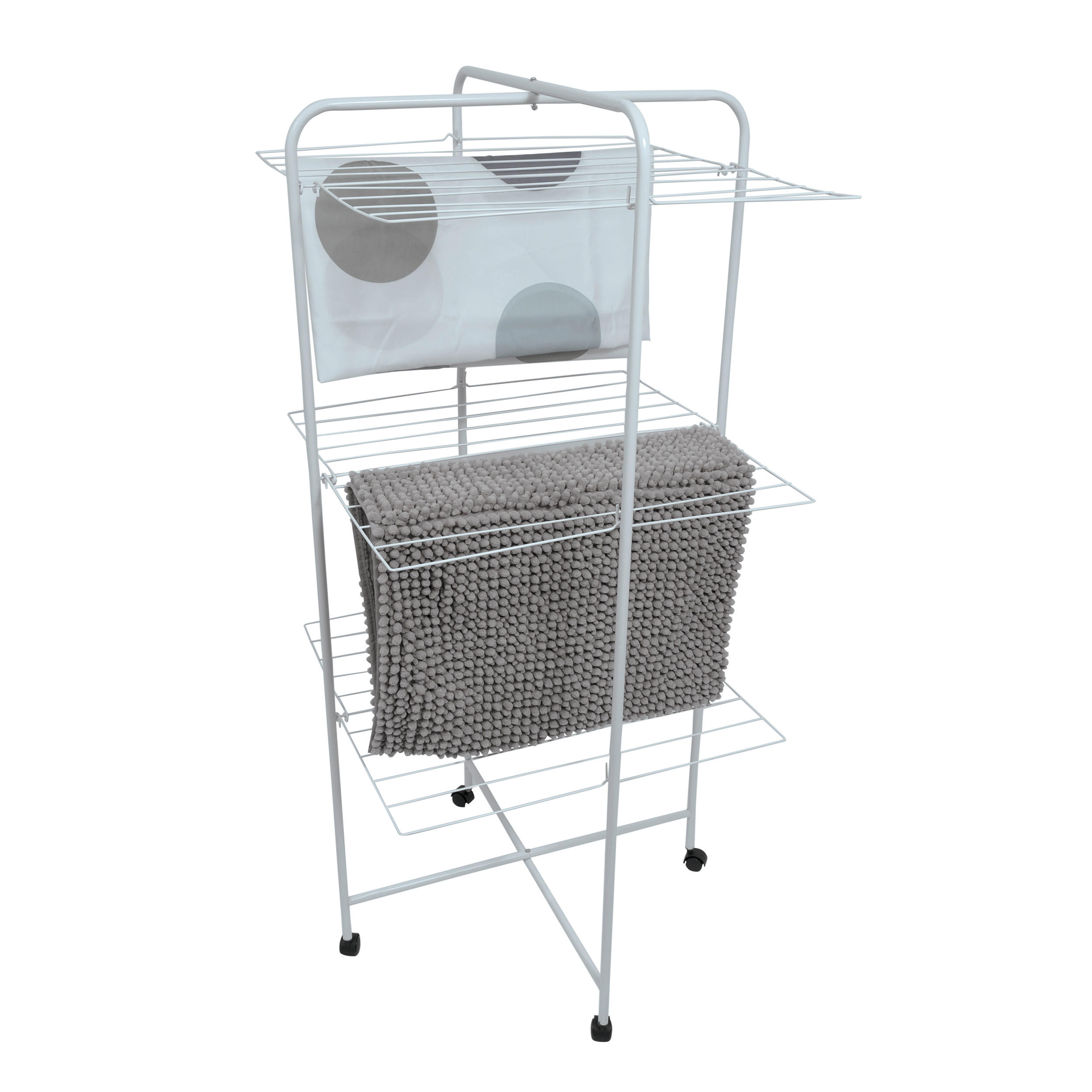 TURMWÄSCHETROCKNER  - Weiß, Basics, Metall (63/135/63cm) - Spirella