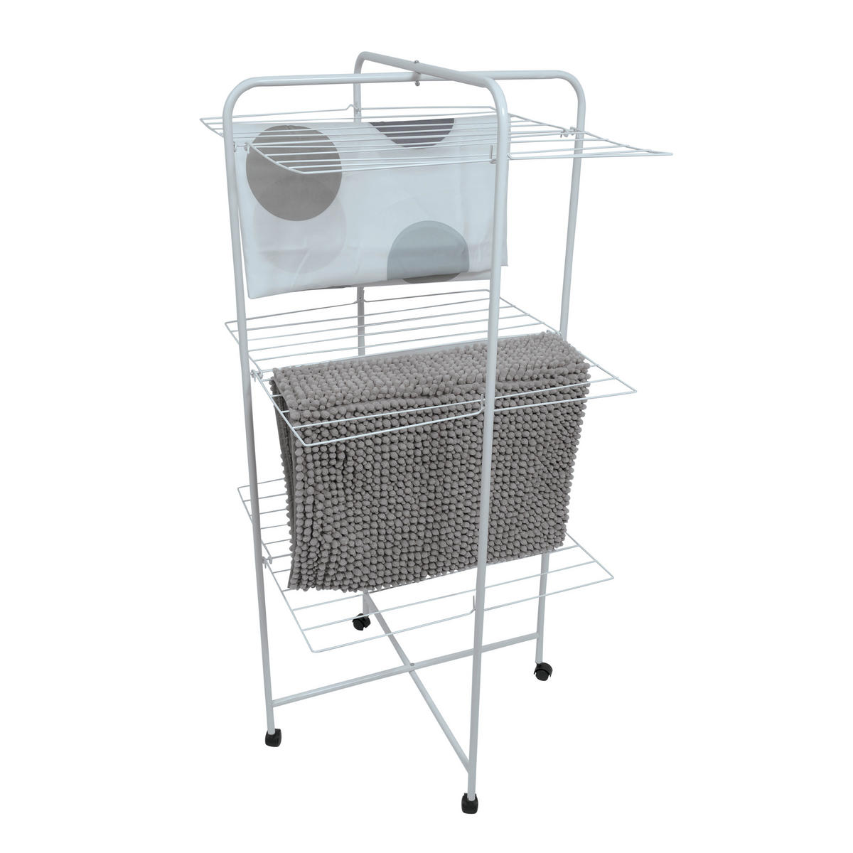 TURMWÄSCHETROCKNER  - Weiß, Basics, Metall (63/135/63cm) - Spirella