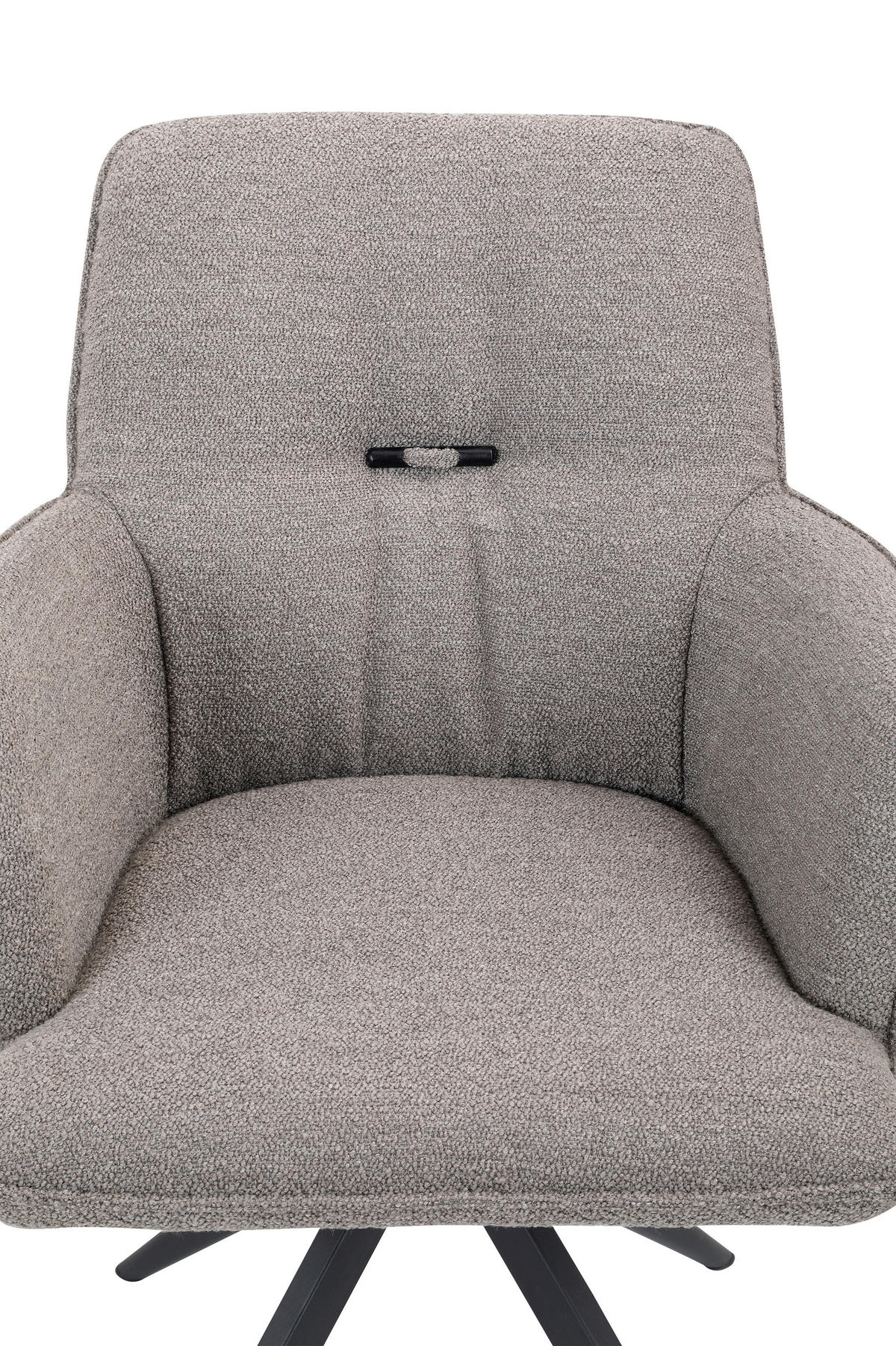 NASLANJAČ, kovina, tekstil črna, rjavosiva  - rjavosiva/črna, Design, kovina/tekstil (60/87/64,5cm) - Novel